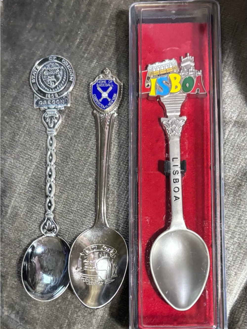 Lisboa, Oregon, Cooperstown Souvenir Spoon lot